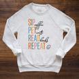 Sip Coffee Pet Cats Read Books Repeat Book Cat Lover Raglan Sleeve Sweatshirt Heather Mustard