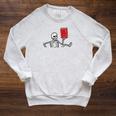 Skeleton Books Read Book Reading Librarian Across America Raglan Sleeve Sweatshirt Heather Mustard