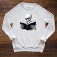 Skeleton Reading Book Bookworm Reader Bookish Halloween Raglan Sleeve Sweatshirt Heather Mustard Skeleton Reading Book Bookworm Reader Bookish Halloween Raglan Sleeve Sweatshirt Heather Mustard