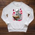 Skeleton Reading Book Lover Floral Flowers Bookish Bookworm Raglan Sleeve Sweatshirt Heather Mustard