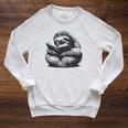 Sleepy Sloth Reading Book Cute Vintage Animal Graphic Raglan Sleeve Sweatshirt Heather Mustard Sleepy Sloth Reading Book Cute Vintage Animal Graphic Raglan Sleeve Sweatshirt Heather Mustard