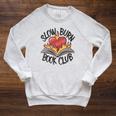 Slow Burn Book Club Romantasy Trope Smut Dark Romance Reader Raglan Sleeve Sweatshirt Heather Mustard