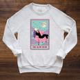 The Slow Burn Tarot Dark Romance Reader Smut Smutty Book Raglan Sleeve Sweatshirt Heather Mustard