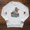 Smart Pigeon Sitting On Book Stack Raglan Sleeve Sweatshirt Heather Mustard Smart Pigeon Sitting On Book Stack Raglan Sleeve Sweatshirt Heather Mustard