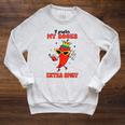 Smut Reader I Prefer My Books Extra Spicy Spicy Book Chili Raglan Sleeve Sweatshirt Heather Mustard