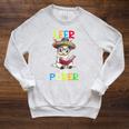 Spanish Reading Book Lover Sloth Maestra Leer Es Poder Raglan Sleeve Sweatshirt Heather Mustard