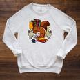 Squirrel Reading Book Cute Forest Animal Raglan Sleeve Sweatshirt Heather Mustard