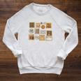 Stamp Support Your Local Library Book Reader Lover Bookworm Raglan Sleeve Sweatshirt Heather Mustard