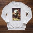 Star Wars The Book Of Boba Fett Combat Pose Portrait Raglan Sleeve Sweatshirt Heather Mustard Star Wars The Book Of Boba Fett Combat Pose Portrait Raglan Sleeve Sweatshirt Heather Mustard