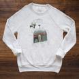 Star Wars The Book Of Boba Fett Helmet Schematic V-1 Raglan Sleeve Sweatshirt Heather Mustard Star Wars The Book Of Boba Fett Helmet Schematic V-1 Raglan Sleeve Sweatshirt Heather Mustard