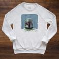 Star Wars The Book Of Boba Fett Vintage Portrait Raglan Sleeve Sweatshirt Heather Mustard