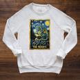 Starry Dragon Reading Book The Reader Fantasy Reader Raglan Sleeve Sweatshirt Heather Mustard