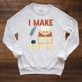 I Make Stuff Up Book Writer Author Book Writing Novelist Raglan Sleeve Sweatshirt Heather Mustard