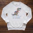 Stuffed T Rex Trex Stuffy Books Nerds Dinosaur Costume Trex Raglan Sleeve Sweatshirt Heather Mustard