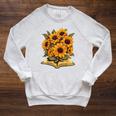 Sunflowers Flowers Book Floral Raglan Sleeve Sweatshirt Heather Mustard Sunflowers Flowers Book Floral Raglan Sleeve Sweatshirt Heather Mustard