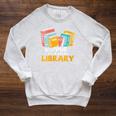 Support Your Local Library Book Lover And Librarian Raglan Sleeve Sweatshirt Heather Mustard