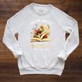 TBR Pile Bookworm Reading Books For a Book Lover Raglan Sleeve Sweatshirt Heather Mustard