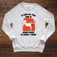 Tea A Cup Of Tea And A Good Book Is What I Need Cat Men Women Kids Raglan Sleeve Sweatshirt Heather Mustard Tea A Cup Of Tea And A Good Book Is What I Need Cat Men Women Kids Raglan Sleeve Sweatshirt Heather Mustard
