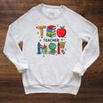 Teacher School Supplies Apple Books Pencil Globe Crayon Raglan Sleeve Sweatshirt Heather Mustard Teacher School Supplies Apple Books Pencil Globe Crayon Raglan Sleeve Sweatshirt Heather Mustard