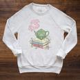 Teapot Dragon Books RPG Cozy Gamer Fantasy Tea Lover Raglan Sleeve Sweatshirt Heather Mustard