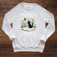 That's What I Do I Pet Cats I Read Books And I Know Things Raglan Sleeve Sweatshirt Heather Mustard