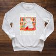 That's What I DO I Read Books Crochet Cat Raglan Sleeve Sweatshirt Heather Mustard