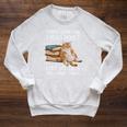 That's What I Do I Read Books I Pet Cats And I Know Things Raglan Sleeve Sweatshirt Heather Mustard