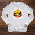 Thick Thighs Witch Vibes Spell Book And Potions Raglan Sleeve Sweatshirt Heather Mustard