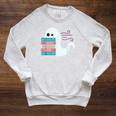 Threadless Grey Sky Chai Trans Book Pride Ghost Graphic Raglan Sleeve Sweatshirt Heather Mustard