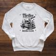 Thriller Book Club Mystery Lover Reading Crime Novel Raglan Sleeve Sweatshirt Heather Mustard