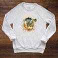 Tired Moms Book Club Cozy Night Coffee Reading Cat Raglan Sleeve Sweatshirt Heather Mustard
