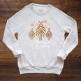 Tis The Season To Be Reading Books Christmas Tree Book Lover Raglan Sleeve Sweatshirt Heather Mustard