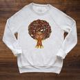 History Month Afro Book Lover Women Girls Librarian Raglan Sleeve Sweatshirt Heather Mustard