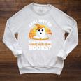 Trick Or Treating Ask For Books Halloween Book Lover Reading Raglan Sleeve Sweatshirt Heather Mustard