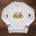 I Tried To Form A Gang But It Turned Into A Book Club Groovy Raglan Sleeve Sweatshirt Heather Mustard