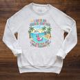 Tropical Trip They Just Book Themselves Tourist Raglan Sleeve Sweatshirt Heather Mustard