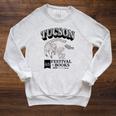 Tucson Festival Of Book TFOB 2024 Coatimundi Mascot Raglan Sleeve Sweatshirt Heather Mustard