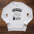 Tucson Festival Of Books Merch TFOB 2025 Criter Bat Raglan Sleeve Sweatshirt Heather Mustard