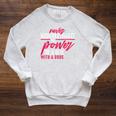 Never Underestimate The Power Of A Girl With A Book Read Raglan Sleeve Sweatshirt Heather Mustard