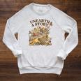 Unearth A Story Summer Reading 2026 Flower Butterfly Book Raglan Sleeve Sweatshirt Heather Mustard Unearth A Story Summer Reading 2026 Flower Butterfly Book Raglan Sleeve Sweatshirt Heather Mustard