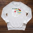 Unearth a Story T-Rex Reading a Book Summer Reading 2026 Raglan Sleeve Sweatshirt Heather Mustard