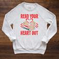 Valentine Book Read Your Heart Out Lover For Teens Kids Raglan Sleeve Sweatshirt Heather Mustard Valentine Book Read Your Heart Out Lover For Teens Kids Raglan Sleeve Sweatshirt Heather Mustard