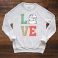 Valentines Day Book Lover Reading Raglan Sleeve Sweatshirt Heather Mustard
