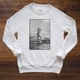 Vintage Captain Nemo Book Illustration 1871 Raglan Sleeve Sweatshirt Heather Mustard