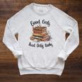 Vintage Fantasy Romance Lover Good Girls Read Dirty Books Raglan Sleeve Sweatshirt Heather Mustard
