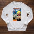 Vintage Horror Comic Book Cover Beware 10 Raglan Sleeve Sweatshirt Heather Mustard