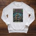 Vintage Horror Comic Book Cover Muck Mysteries Bayou Raglan Sleeve Sweatshirt Heather Mustard Vintage Horror Comic Book Cover Muck Mysteries Bayou Raglan Sleeve Sweatshirt Heather Mustard