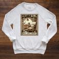 Vintage Just A Girl Who Loves Books Women Book Worm Reading Performance Raglan Sleeve Sweatshirt Heather Mustard