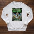 Vintage Retro Horror Comic Book Cover Skeleton Macabre Raglan Sleeve Sweatshirt Heather Mustard