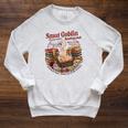 Vintage Smut Goblin Dark Romance Bookish Book Lover Raglan Sleeve Sweatshirt Heather Mustard